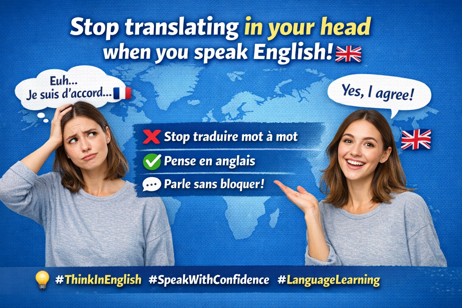 🧠 Stop translating in your head when you speak English! 🇬🇧