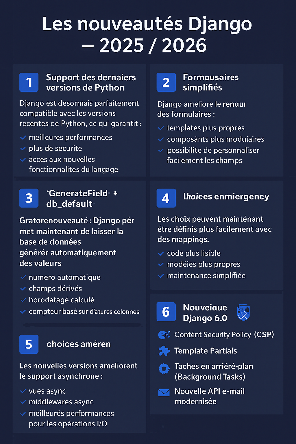 Les nouveautés Django — 2025 / 2026