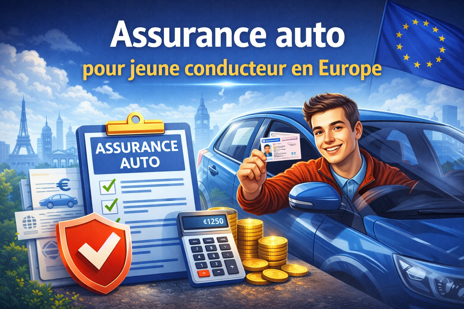 Assurance auto pour jeune conducteur en Europe : le guide complet