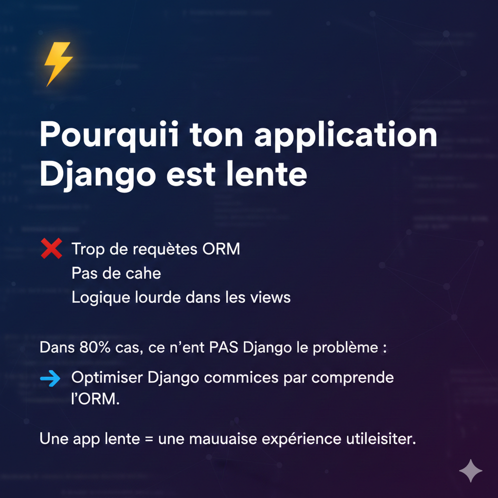 Pourquoi ton application Django est lente (et pourquoi ce n’est pas Django le problème)