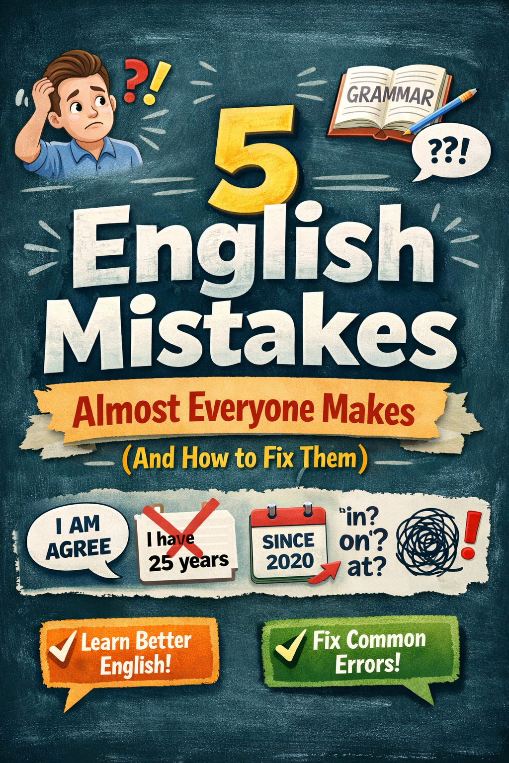 5 English Mistakes Almost Everyone Makes (And How to Fix Them)
