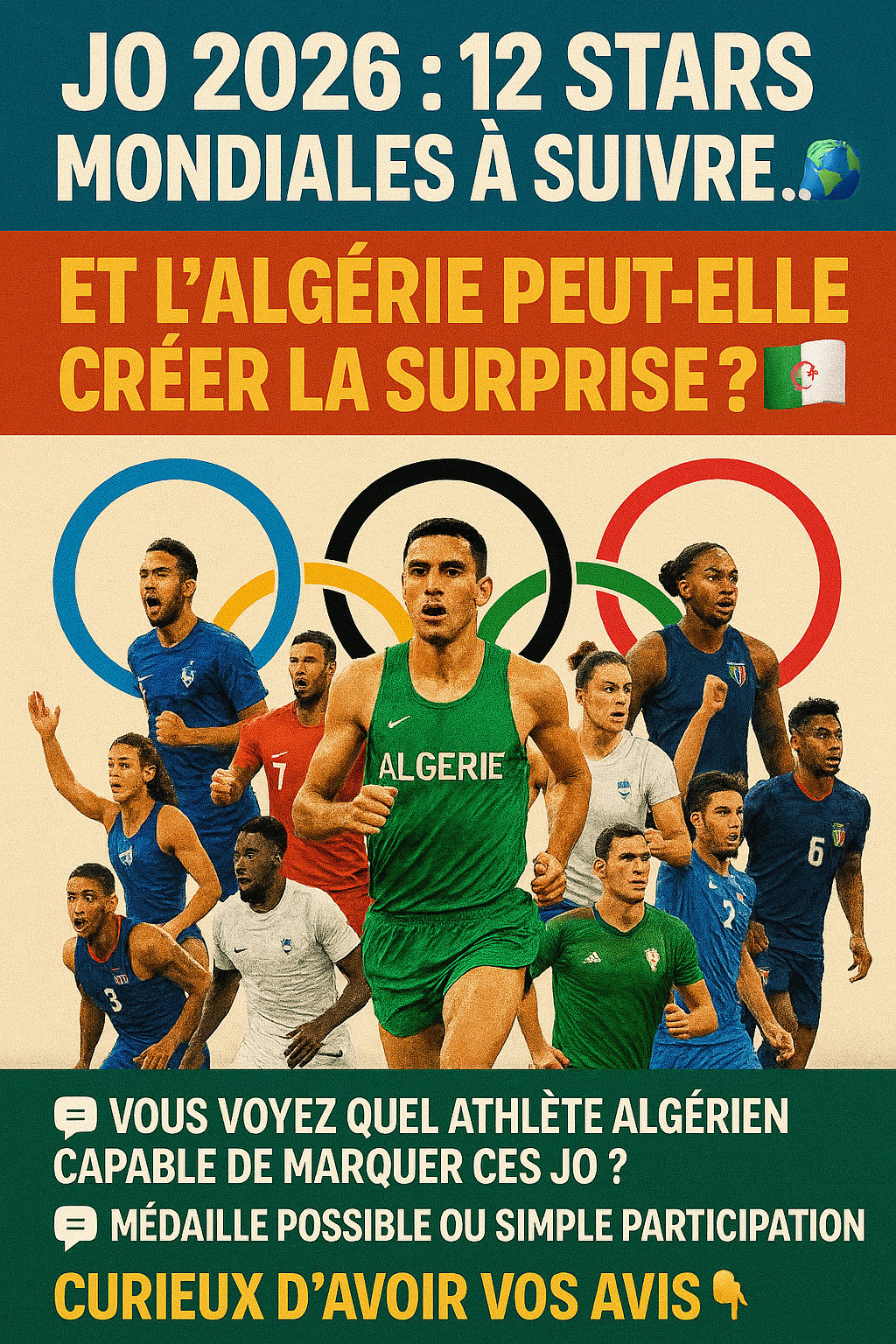🔥 JO 2026 : 12 stars mondiales à suivre… et l’Algérie peut-elle créer la surprise ?
